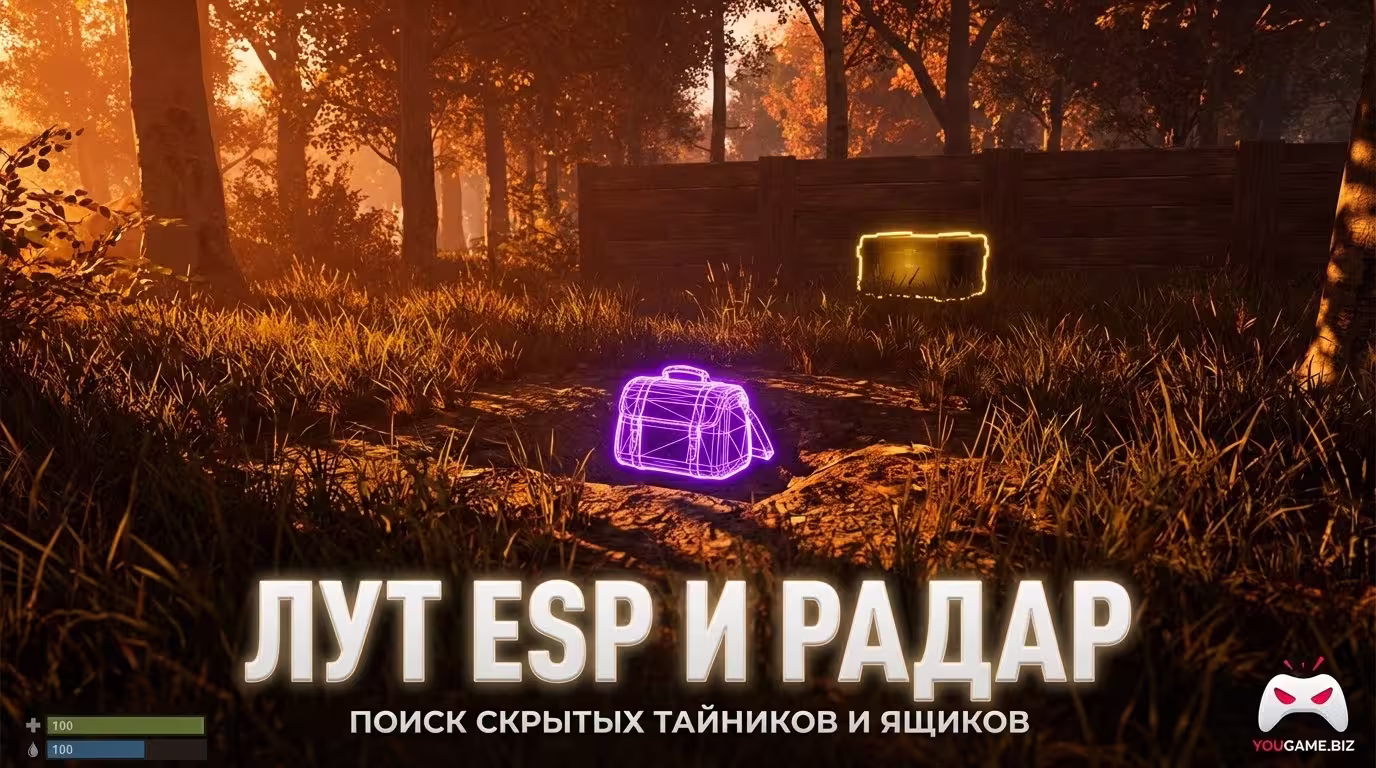 Меню чита Rust и ESP на лут